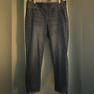 Nicole Miller Blue Denim High Rise Straight Jeans 16